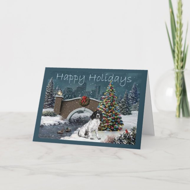 Tarjeta de Navidad alemana del indicador de pelo (Anverso)