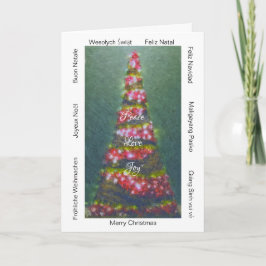 Tarjeta de Navidad "Alrededor del Mundo" x 7"