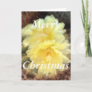 Tarjeta de Navidad amarilla de la floración del