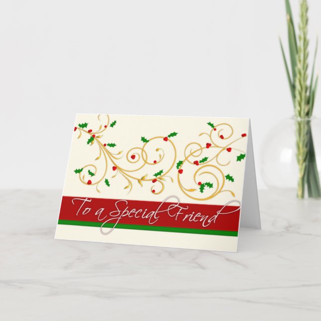 Tarjeta de navidad - Amigo especial (Anverso)