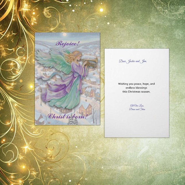 Tarjeta de Navidad Angel Gabriel Folded Holiday (Subido por el creador)