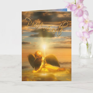 Tarjeta de Navidad "Ángel Niño" "PAZ EN LA TIERRA"