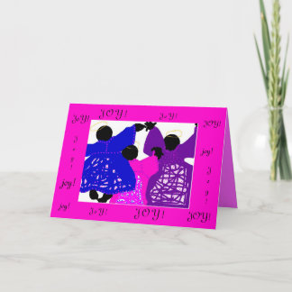 Tarjeta de Navidad/ángeles de la alegría