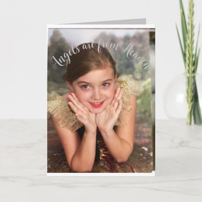 Tarjeta de Navidad Angelical  (Anverso)