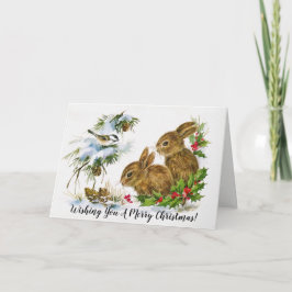 Tarjeta de Navidad animal preciosa