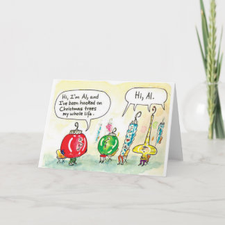 Tarjeta de Navidad anónima de los ornamentos