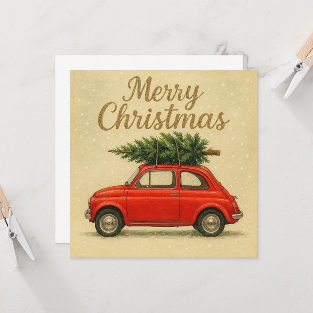 Tarjeta de Navidad antigua. (Anverso/Reverso In Situ)
