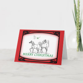 Tarjeta de Navidad árabe del caballo