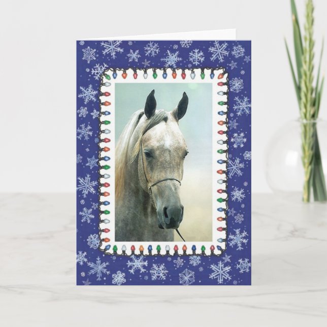 Tarjeta de Navidad árabe gris del espacio en (Anverso)