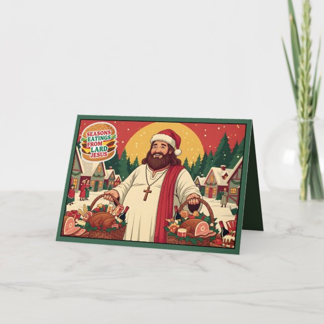 Tarjeta de Navidad atea para ateos que no hacen di (Anverso)