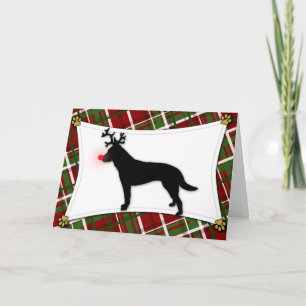 Tarjeta de Navidad australiana del reno del perro