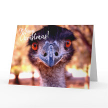 Tarjeta de Navidad australiana gigante EMU