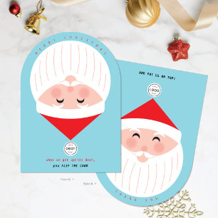 Tarjeta de Navidad Azul Claro de la Compañía de Sa