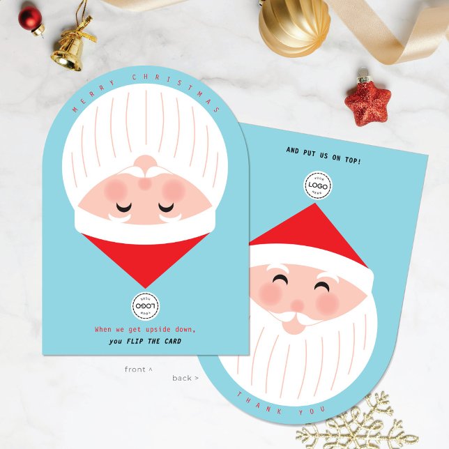 Tarjeta de Navidad Azul Claro de la Compañía de Sa (Subido por el creador)