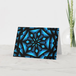 tarjeta de Navidad azul del copo de nieve del