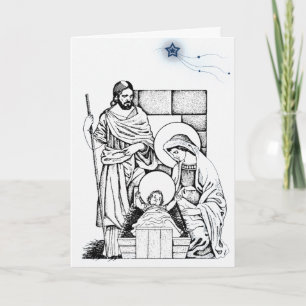 Tarjeta de Navidad azul y blanca alemana de la