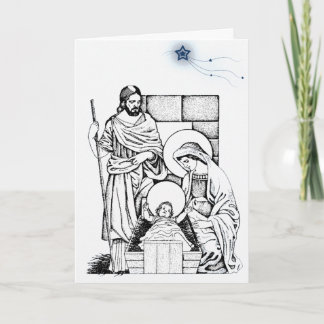 Tarjeta de Navidad azul y blanca alemana de la