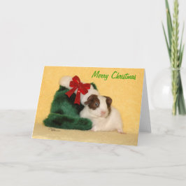 Tarjeta de Navidad Baby Guinea Pie Merry