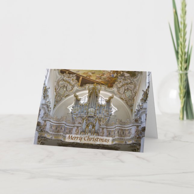 Tarjeta de Navidad bávara del órgano (Anverso)