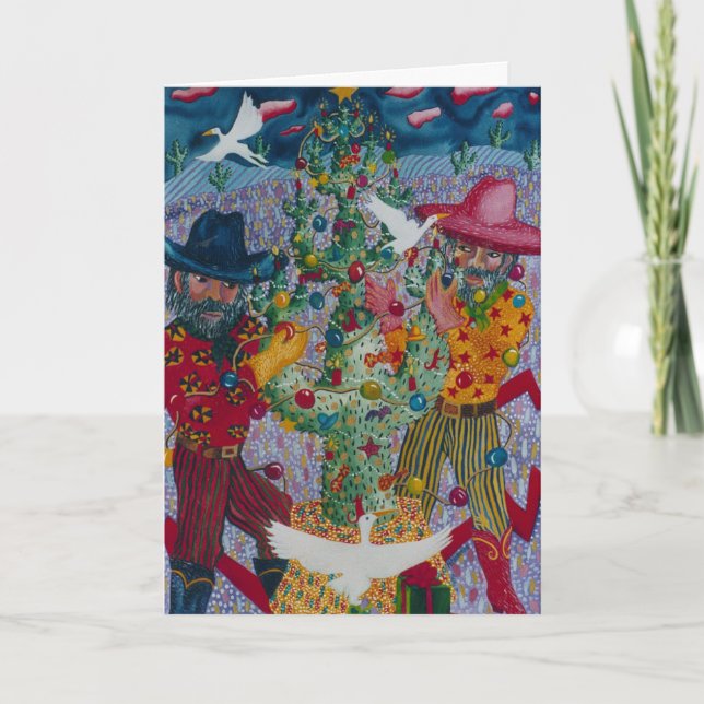 TARJETA DE NAVIDAD BEDAZZLED DE BANDIDOS (Anverso)