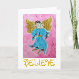 Tarjeta de Navidad Believe Angel