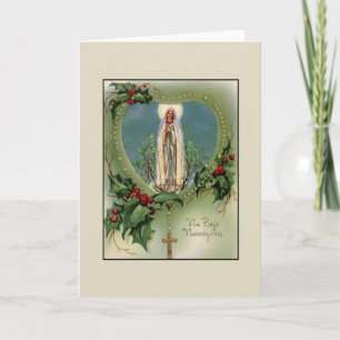 Tarjeta de Navidad bendecida polaco de la madre