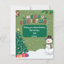 "Tarjeta de Navidad Bendita con Diseño Festivo Ado