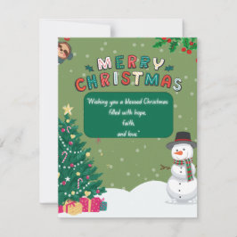 "Tarjeta de Navidad Bendita con Diseño Festivo Ado
