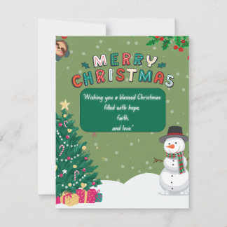 "Tarjeta de Navidad Bendita con Diseño Festivo Ado