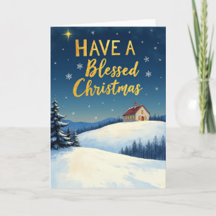 Tarjeta de Navidad bendita en la Iglesia Nevada