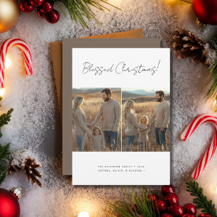 Tarjeta de Navidad Bendita Foto de Familia Cristia