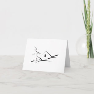 Tarjeta de Navidad blanca