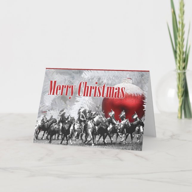 Tarjeta de Navidad blanco y negro del invierno (Anverso)