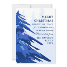 TARJETA DE NAVIDAD BOTÁNICA ELEGANTE ALA ACUARELA