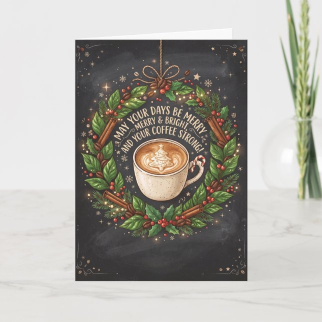 Tarjeta de Navidad Braw Wee de Chocolate Caliente (Anverso)
