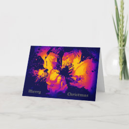 Tarjeta de Navidad brillante, moderna con colores