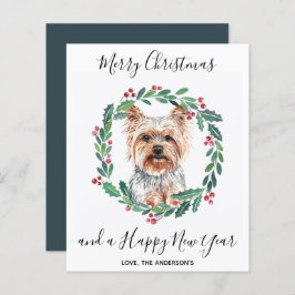 Tarjeta de Navidad Budget Yorkshire Terrier Dog Me