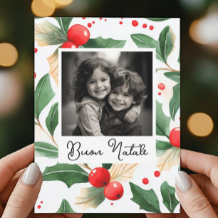 Tarjeta de Navidad Buon Natale Arte Festivo de Ace