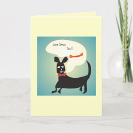 Tarjeta de Navidad Cachorro Negro >