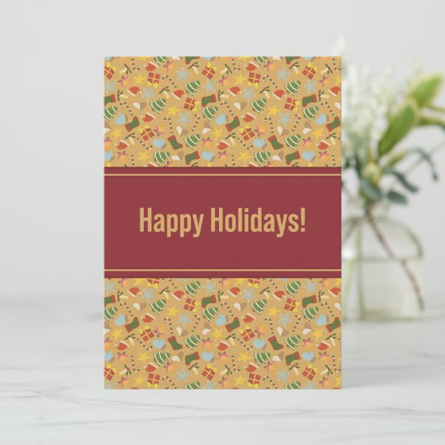 Tarjeta de Navidad Cálida y Acogedora (Anverso de pie)