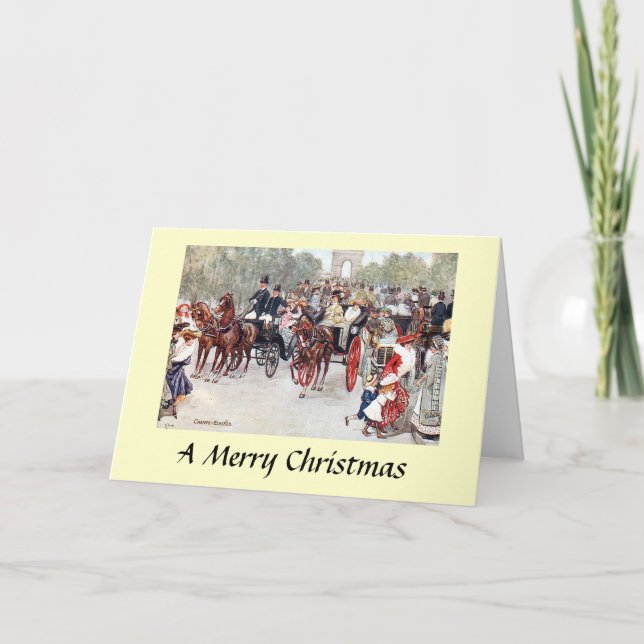 Tarjeta de navidad - Campos Elíseos, París (Anverso)