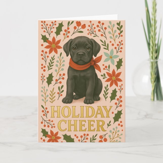 Tarjeta de Navidad Cane Corso (Anverso)