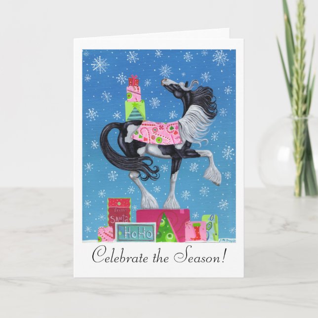 Tarjeta de Navidad caprichosa gitana de Vanner (Anverso)