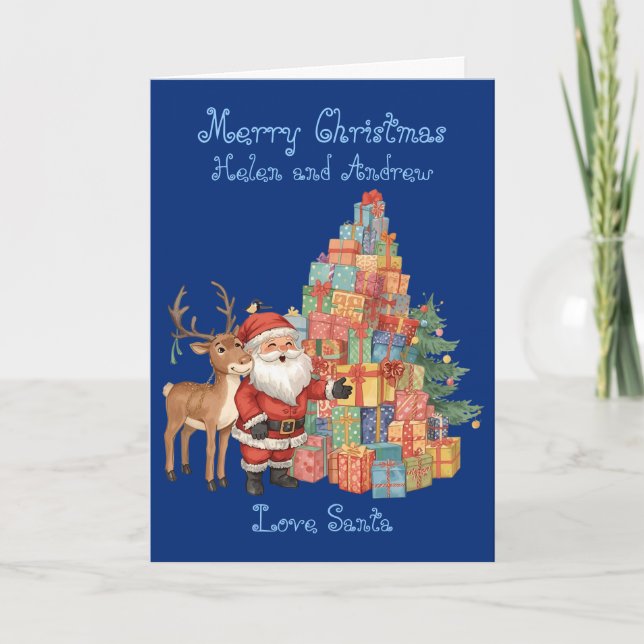 Tarjeta de Navidad caprichosa personalizada de Pap (Anverso)