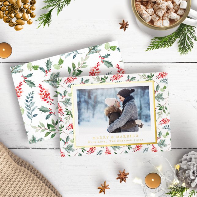 Tarjeta de Navidad Casados y Alegres con Hojalata (Subido por el creador)