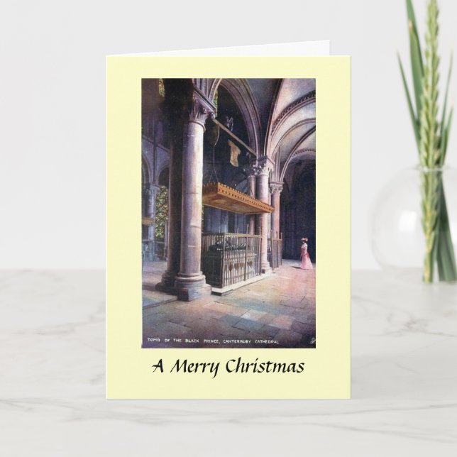 Tarjeta de navidad - Catedral de Canterbury (Anverso)
