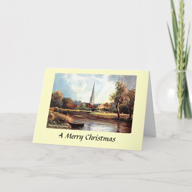 Tarjeta de navidad - Catedral de Salisbury (Anverso)