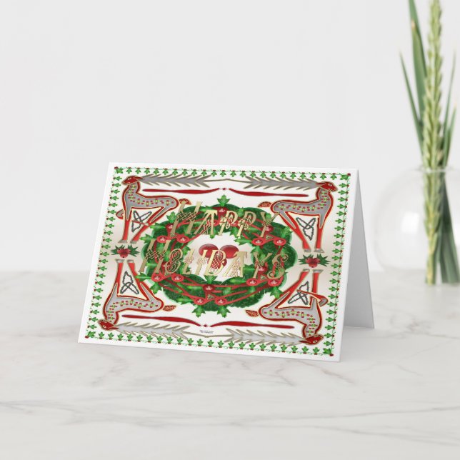 Tarjeta de Navidad céltica (Anverso)