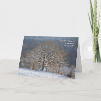Tarjeta de Navidad checa de los árboles del