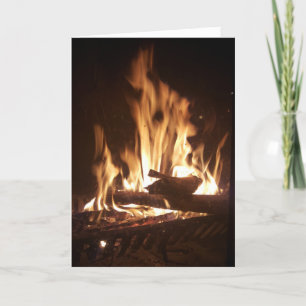 Tarjeta de Navidad "Chimenea de Fiesta"